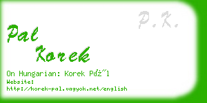 pal korek business card